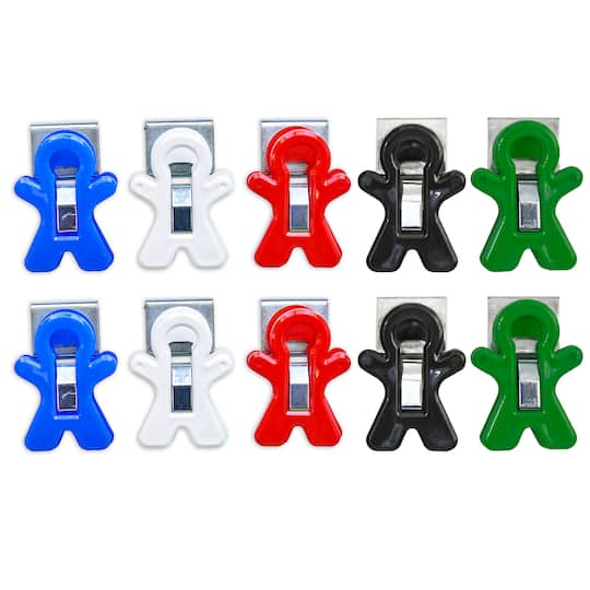 The Pencil Grip&#x2122; Magnet Man&#xAE; Assorted Colors Magnetic Clips, 10ct.